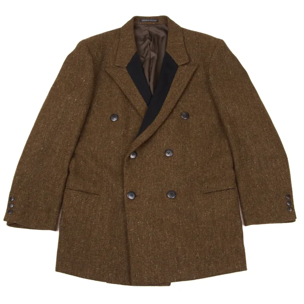 Yohji Yamamoto POUR HOMME Wool Striped Weave Switching Jacket & Pants K-171998_002