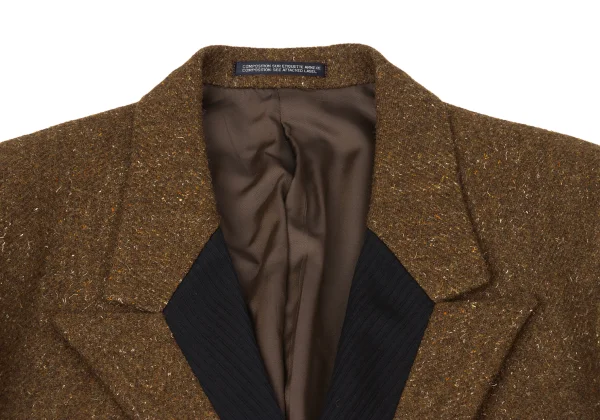 Yohji Yamamoto POUR HOMME Wool Striped Weave Switching Jacket & Pants K-171998_004