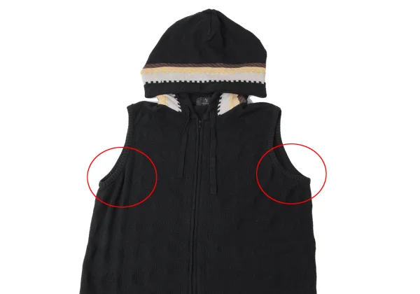 Y's for men Weave Knit Sleeveless Hoodie K-172001_003