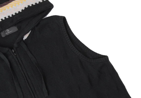 Y's for men Weave Knit Sleeveless Hoodie K-172001_010