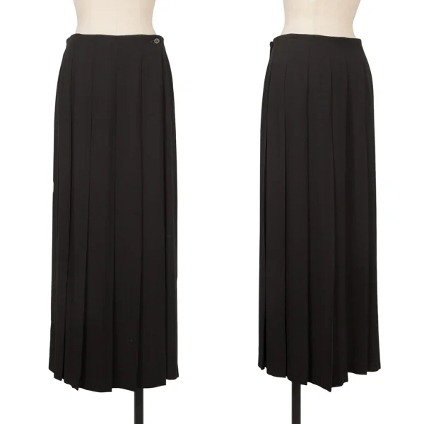 yoshie inaba Pleated Wrap Skirt Black 9 K-172002_001