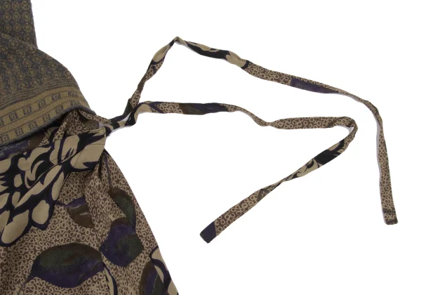 DRIES VAN NOTEN Knit Vest Switching Floral Print Dress K-172003_010