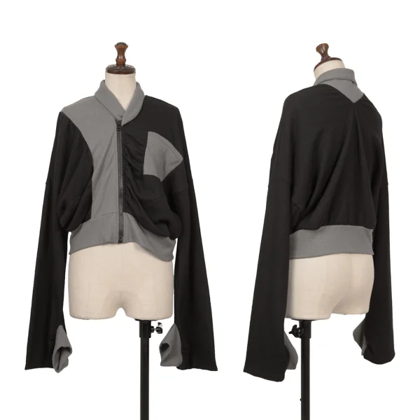 Vivienne Westwood Red Label Bicolor Wool Knit Blouson Black,Grey S K-172004_001