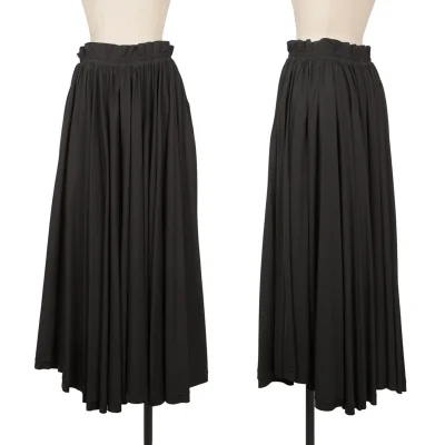 Y's Wool Gabardine Elastic Waist Skirt