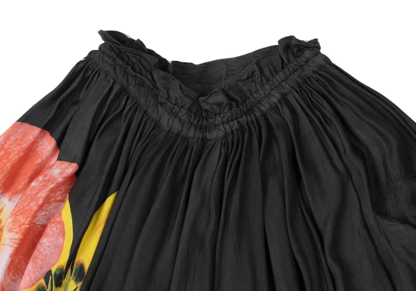 Y's Cupro Floral Print Skirt K-172014_005