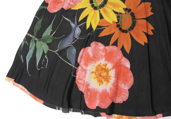 Y's Cupro Floral Print Skirt K-172014_012
