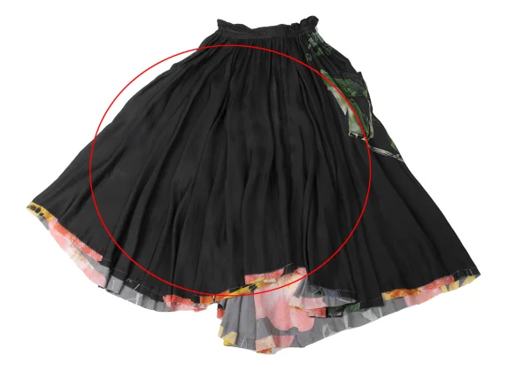 Y's Cupro Floral Print Skirt K-172014_014