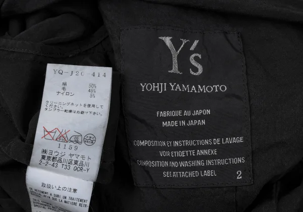 Y's Silk Blend Fulling 3B Jacket K-172016_016