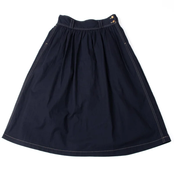 Y's Cotton Linen Color Stitch Skirt K-172018_002