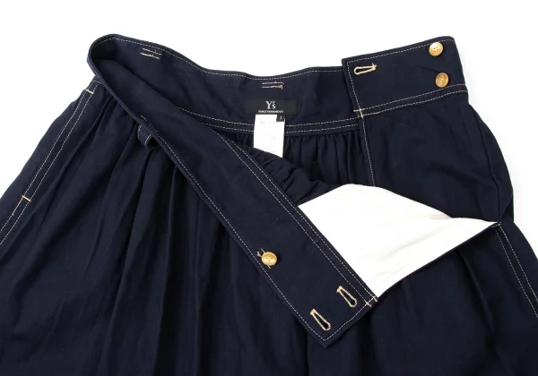 Y's Cotton Linen Color Stitch Skirt K-172018_006