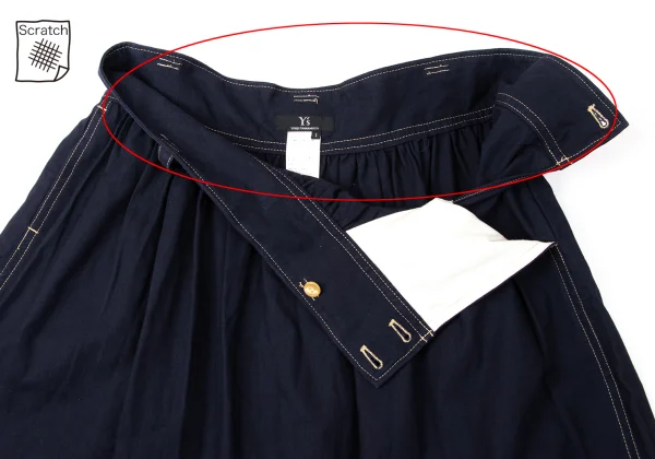 Y's Cotton Linen Color Stitch Skirt K-172018_007