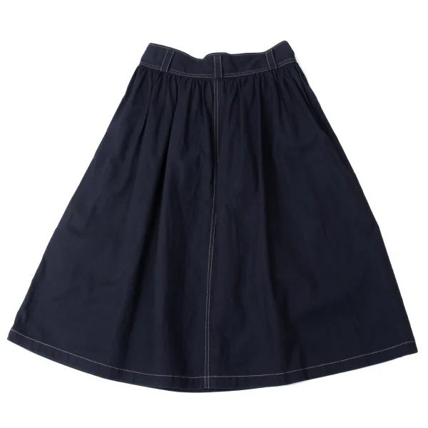 Y's Cotton Linen Color Stitch Skirt K-172018_010