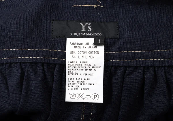 Y's Cotton Linen Color Stitch Skirt K-172018_013