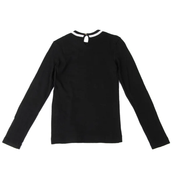 tricot COMME des GARCONS Pearl Embellishment Rib Knit Top K-172020_009