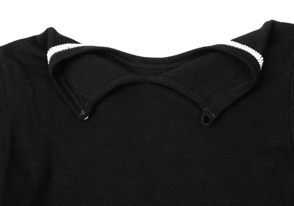 tricot COMME des GARCONS Pearl Embellishment Rib Knit Top K-172020_011