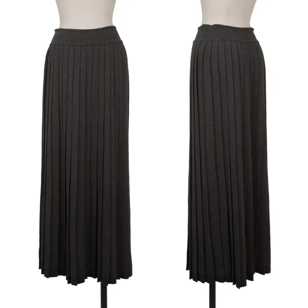 robe de chambre COMME des GARCONS Wool Line Pleated Knit Skirt Grey S-M K-172023_001