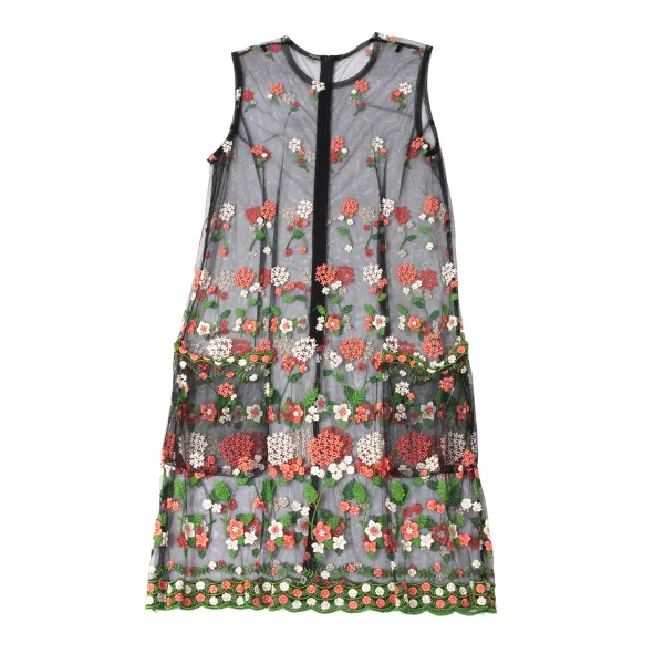 Unbranded Floral Embroidery Sleeveless Mesh Dress K-172033_002