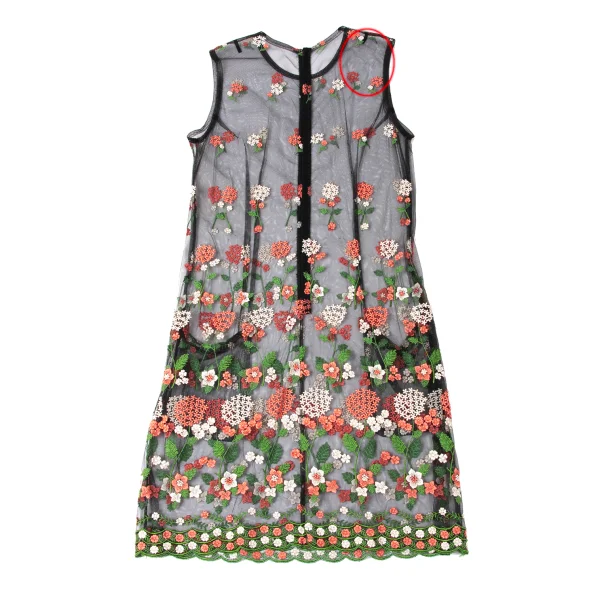 Unbranded Floral Embroidery Sleeveless Mesh Dress K-172033_011