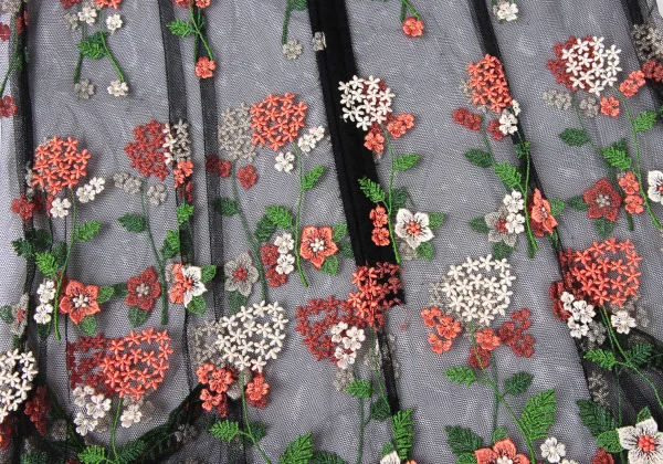 Unbranded Floral Embroidery Sleeveless Mesh Dress K-172033_014