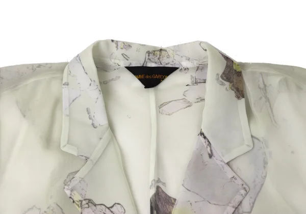 COMME des GARCONS Lining Print Sheer sleeveless Reversible Jacket K-172036_005