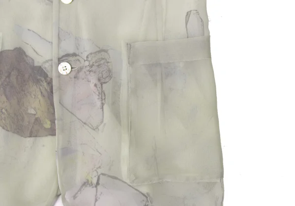 COMME des GARCONS Lining Print Sheer sleeveless Reversible Jacket K-172036_009
