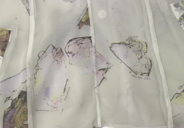 COMME des GARCONS Lining Print Sheer sleeveless Reversible Jacket K-172036_014