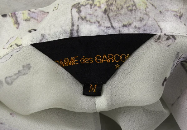 COMME des GARCONS Lining Print Sheer sleeveless Reversible Jacket K-172036_018