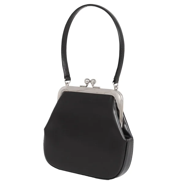 Katsuyuki Yoshida for COMME des GARCONS Kiss-lock Leather Pouch Black  K-172045_001