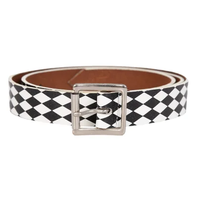COMME des GARCONS Diamond Printed Leather Belt