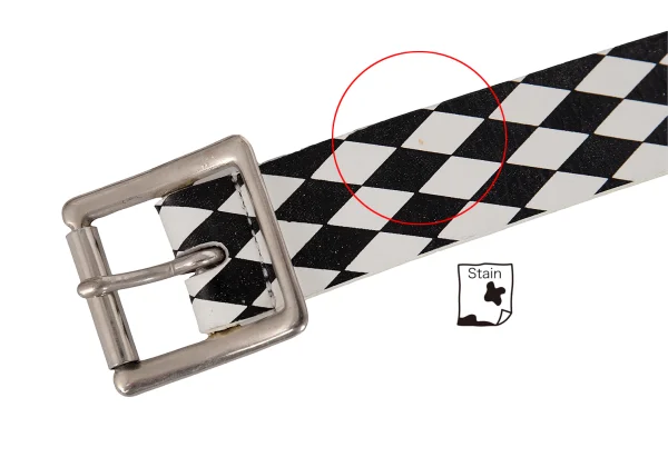 COMME des GARCONS Diamond Printed Leather Belt K-172047_005