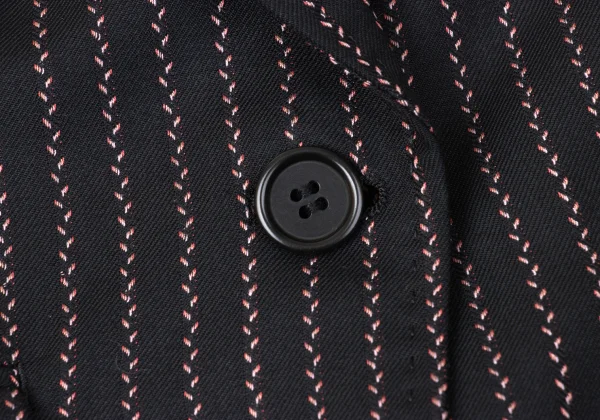 Paul Smith BLACK Wool Poly Blend Textured Stripe Jacket K-172053_011