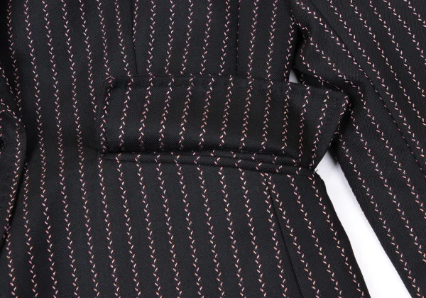 Paul Smith BLACK Wool Poly Blend Textured Stripe Jacket K-172053_012