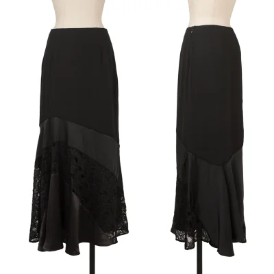 ATSURO TAYAMA Floral Lace Switching Skirt