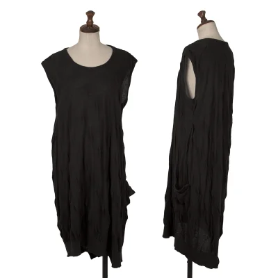 Y's Cotton Poly Dot Jacquard Sleeveless Knit Tunic