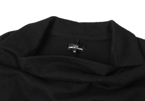 tricot COMME des GARCONS Wool Flap Pocket Drape Neck Pullover Jacket K-172063_004