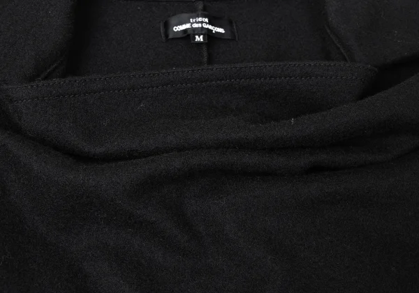 tricot COMME des GARCONS Wool Flap Pocket Drape Neck Pullover Jacket K-172063_005
