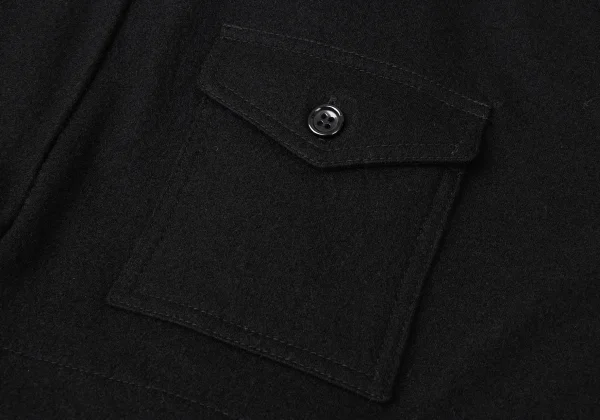 tricot COMME des GARCONS Wool Flap Pocket Drape Neck Pullover Jacket K-172063_012