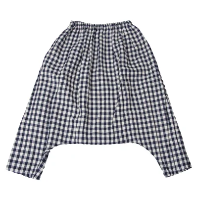 tricot COMME des GARCONS Linen Blend Check Dropped Crotch Shorts
