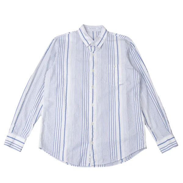 Papas Multi Stripe Button-Down Shirt White,Blue 48M K-172069_001