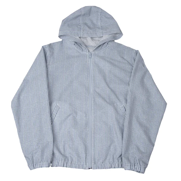 Papas+ Stripe Print Hooded Jacket Blue,White M K-172073_001