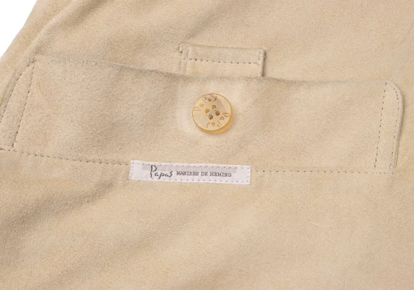 Papas ISLAND Check Lined Sheepskin Jacket K-172074_014