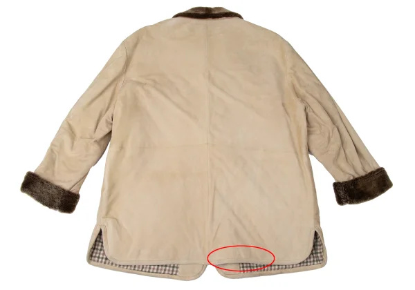 Papas ISLAND Check Lined Sheepskin Jacket K-172074_016