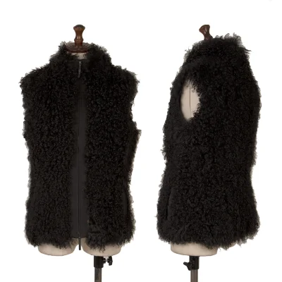 CIVIDINI Sheep Leather Loop Shaggy Vest