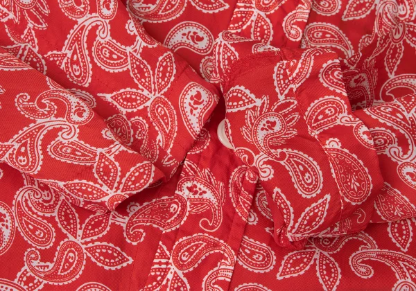COMME des GARCONS Paisley Print Round-Collar Cupro Shirt Dress K-172078_008