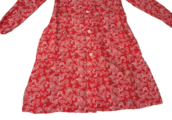 COMME des GARCONS Paisley Print Round-Collar Cupro Shirt Dress K-172078_009