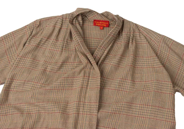 Vivienne Westwood Red Label Cotton Check Wrap Blouse K-172079_003