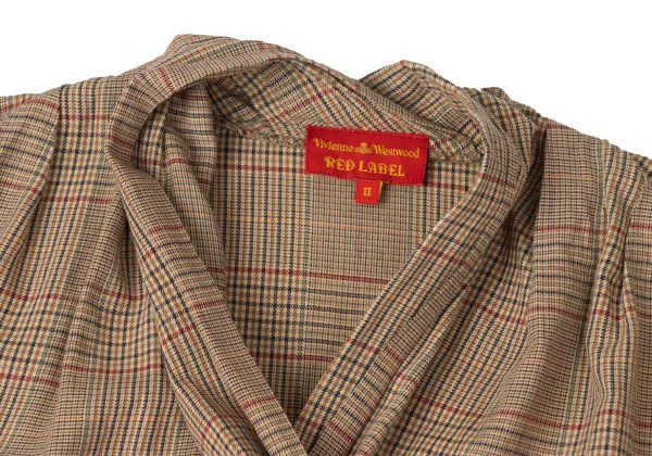 Vivienne Westwood Red Label Cotton Check Wrap Blouse K-172079_004
