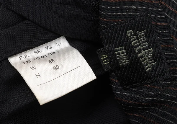 Jean Paul GAULTIER FEMME Rayon Wool Striped Skirt K-172084_012
