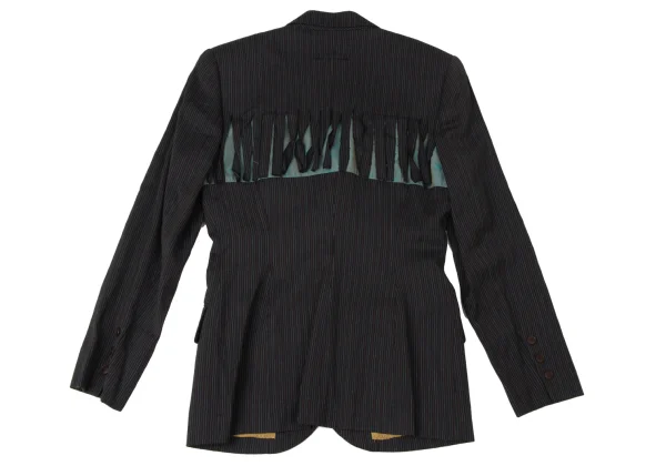 Jean Paul GAULTIER FEMME Cutting Fringe Striped Jacket & Skirt K-172085_009