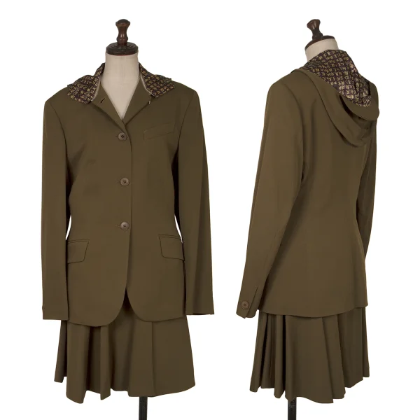 Jean Paul GAULTIER FEMME Kanji Print Lining Detachable Hood Jacket K-172086_016